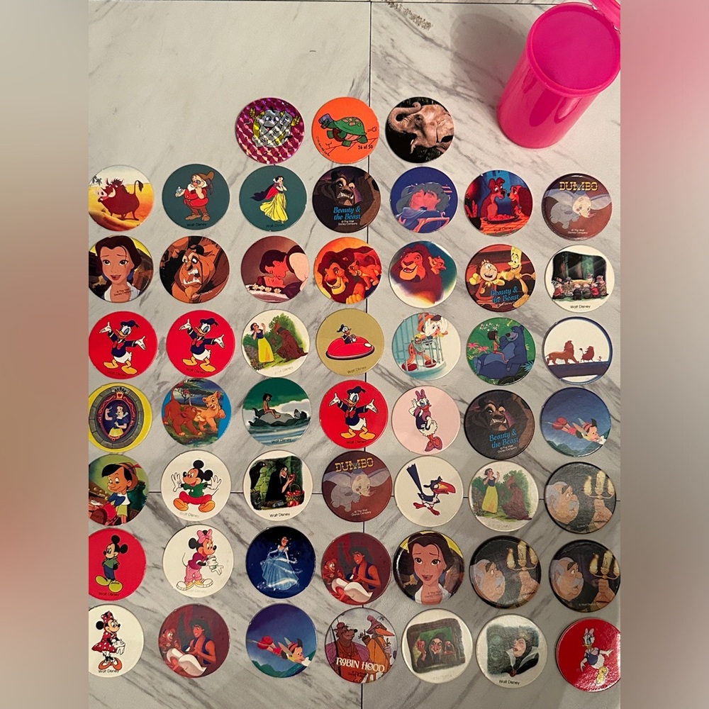90s Vintage Disney Pogs